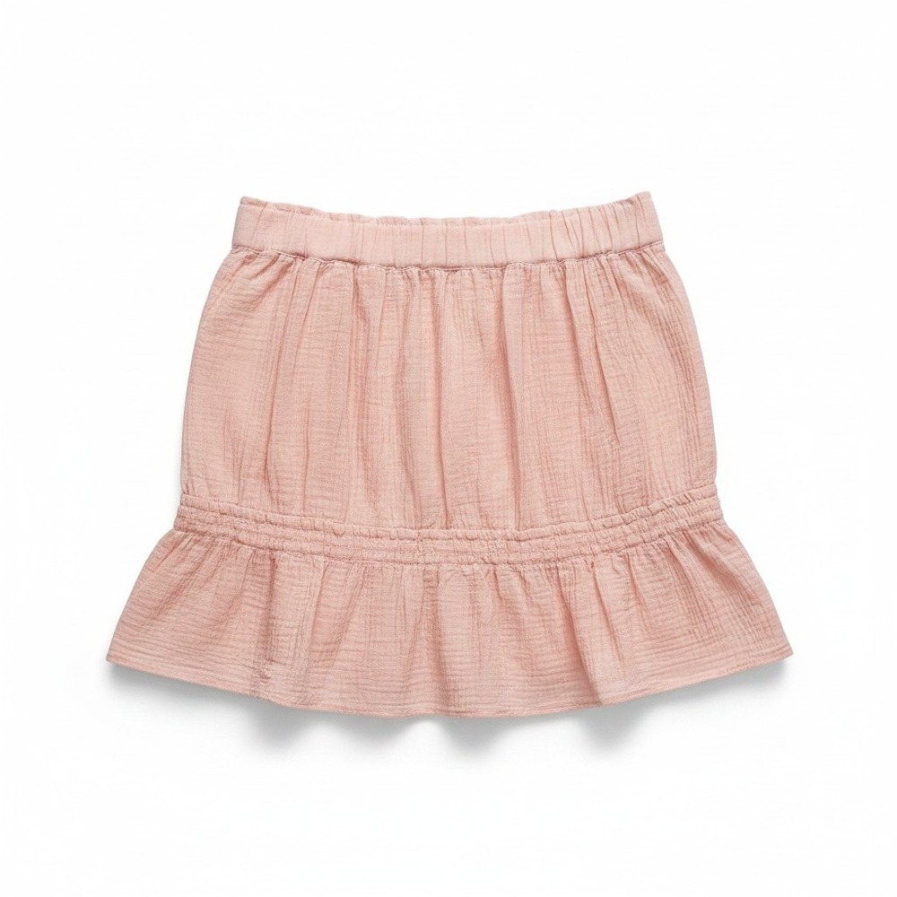 Cotton On Pink Cotton Gauze Ruffle Mini Skirt Plus Size 22 US Womens Blush Boho